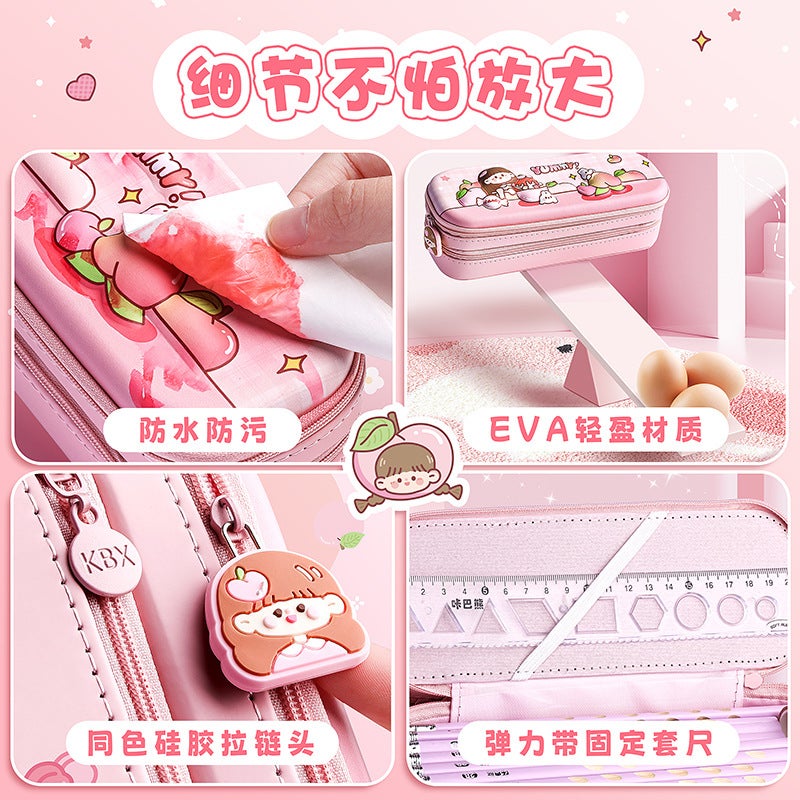 Ka Ba Xiong 3D Pencil Case Boy'S Stationery Case Boy'S Pencil Case New Popular Student Pencil Case Double Layer Large Capacity - Image 5