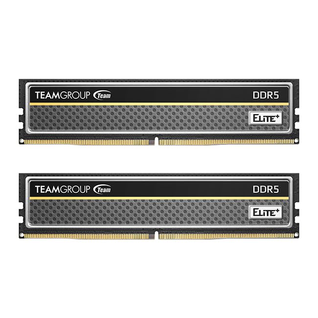 TEAMGROUP Elite Plus DDR5 32GB 2x16GB 6400MHz PC551200 CL52 Unbuffered NonECC 11V UDIMM 288 Pin Desktop Memory Module Ram Black TPBD532G6400HC52DC01 - Image 1