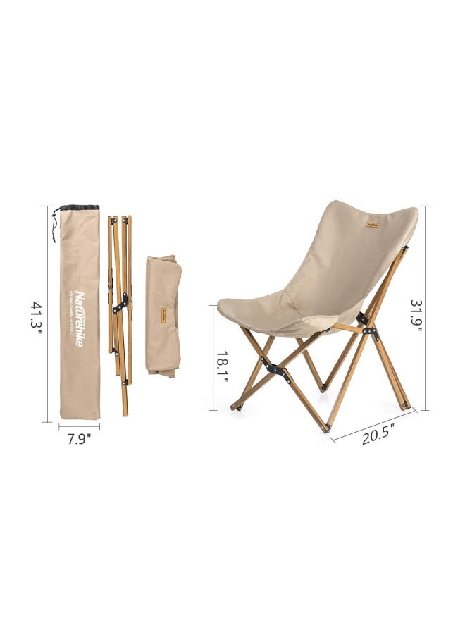 Naturehike - Mw01 Outdoor Folding Chair | Compact Portable Camp Chair | Durable Aluminum Frame, Oxford 600D Fabric, Lightweight Design | Khaki - Image 1