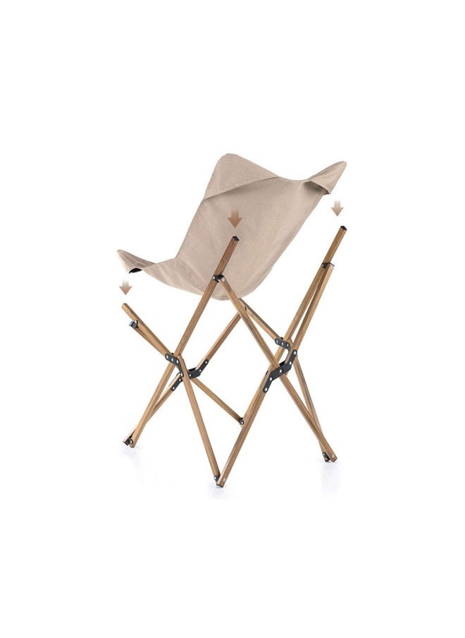 Naturehike - Mw01 Outdoor Folding Chair | Compact Portable Camp Chair | Durable Aluminum Frame, Oxford 600D Fabric, Lightweight Design | Khaki - Image 1