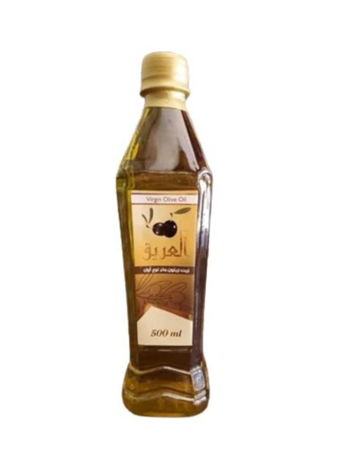 Areeq Virgin Olive Oil – Premium Cold Pressed – Natural Antioxidant-Rich Healthy Cooking Oil – 500ml Glass Bottle - Image 1