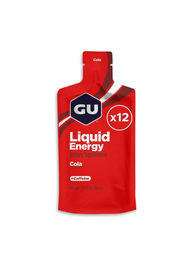 Gu Energy جيل الطاقة السائل مع الكربوهيدرات المعقدة، 12-عدد، نكهة الكولا - Image 1