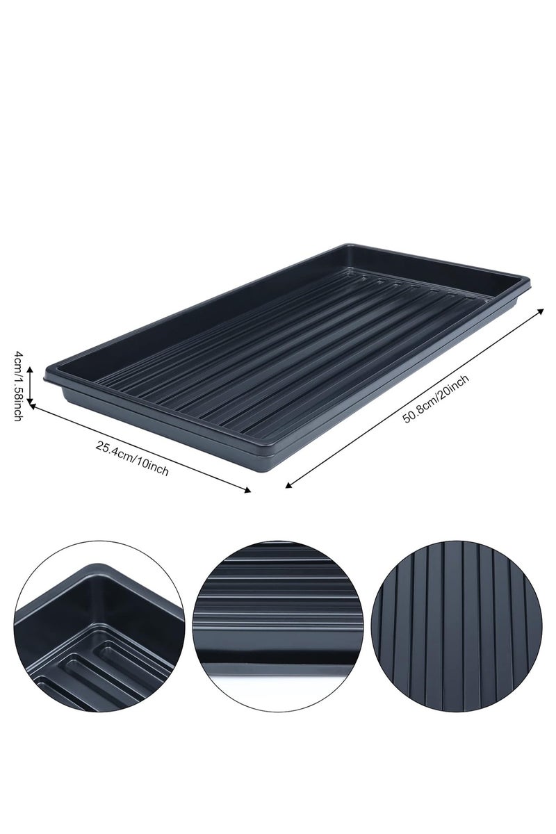 ILITING 5 Pack Microgreens Growing Tray, 11.22" W x 21.65" L x 2.28" H, Black, No Drainage Hole, Indoor/Outdoor, Vegetable & Microgreens - Image 4
