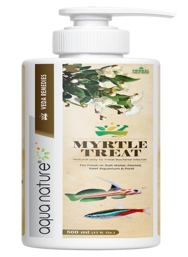 الطبيعة المائية AquaNature® Veda Remedies Myrtle Treat طريقة طبيعية لعلاج العدوى البكتيرية في أحواض المياه العذبة والمالحة والنباتية والشعاب المرجانية والبرك (500 مل) - Image 1