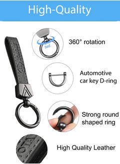 KeyAmor Elegant metal and leather keychain car key holder for adults. TOYOTA car logo keychain, stylish car keychain with 3 key rings, perfect as a fancy gift or car accessory. Features an elegant and refined grey colour and comes in a fancy gift box.  - Image 3
