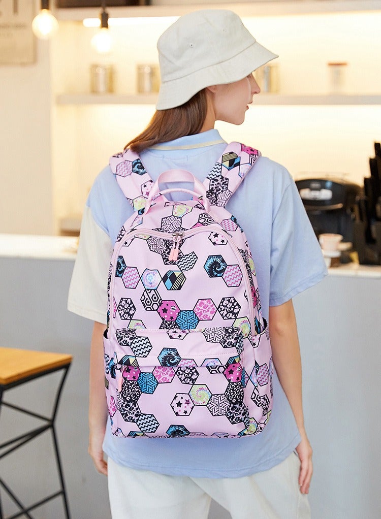 SKT Shiketro Two-Piece Student Schoolbag Outdoor Printed Waterproof Backpack - Image 3