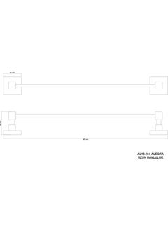 Saray Banyo Saray Bathroom Alegra Long Towel Bar  - Image 2