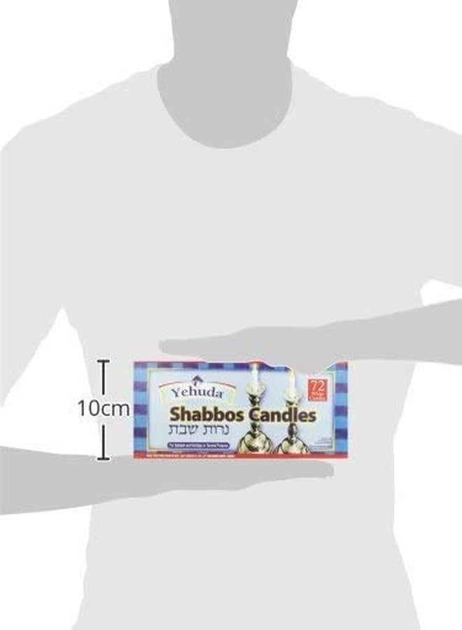 Yehuda 3 Hour Shabbos Candles, 72 Count (2 Pack - Total 144) Traditional Shabbat Dinner Table Household Candles - Image 2