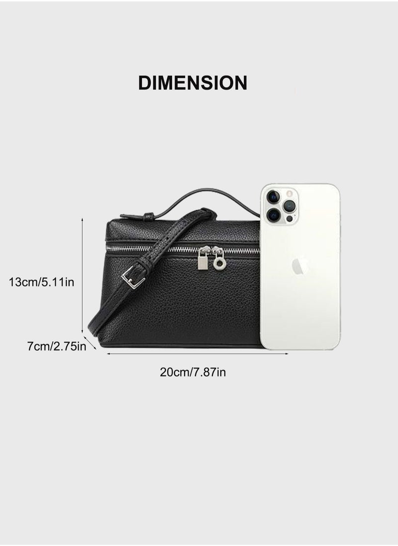 BLLE ROWN Fashionable Simple Women's Handbag Solid Black Color Crossbody Bag Leather Commuter Shoulder Bags East West Bags For Ladies  - Image 2