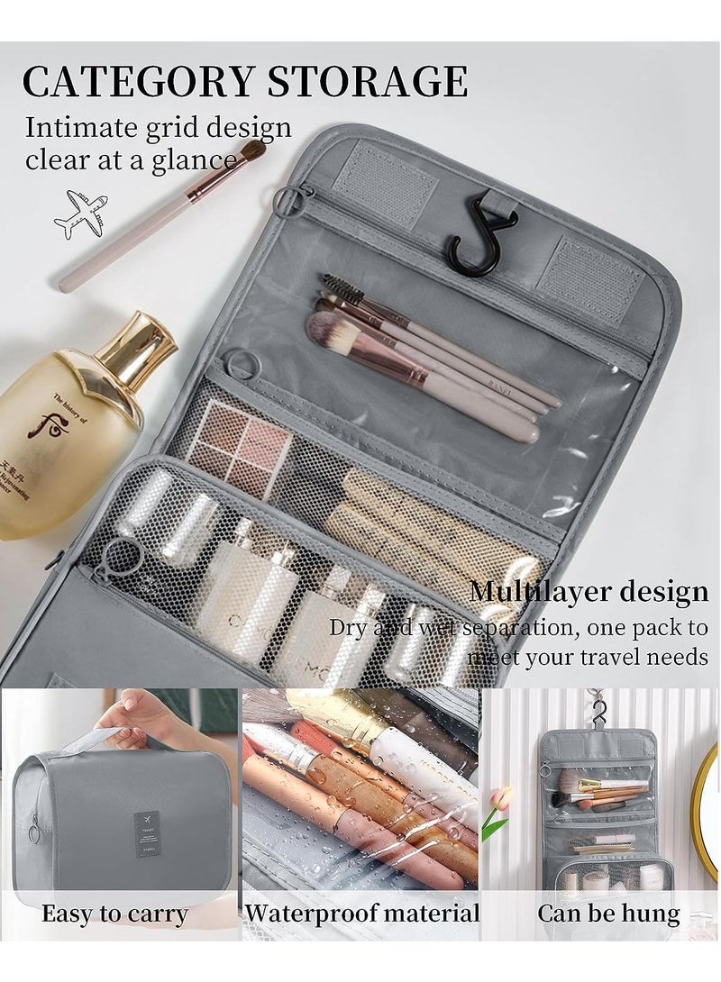 11pcs Travel Bag Organizer for Luggage Packing Cubes Storage Set, Waterproof Lightweight Travel Clothes Shoes Cosmetics Luggage Organizer Traveling Accessories (Grey) - Image 3