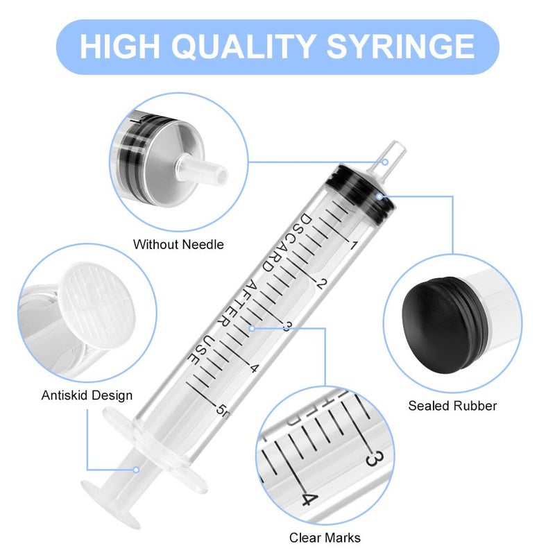 OFFCUP 10 Packs Plastic Syringes, 5 ml Syringe for Liquid Ndividually Sealed Syringes Without Needles for Oral Syringe Baby Medicine Syringe Colostrum Collector Syringes Pet Feeding Needle - Image 3