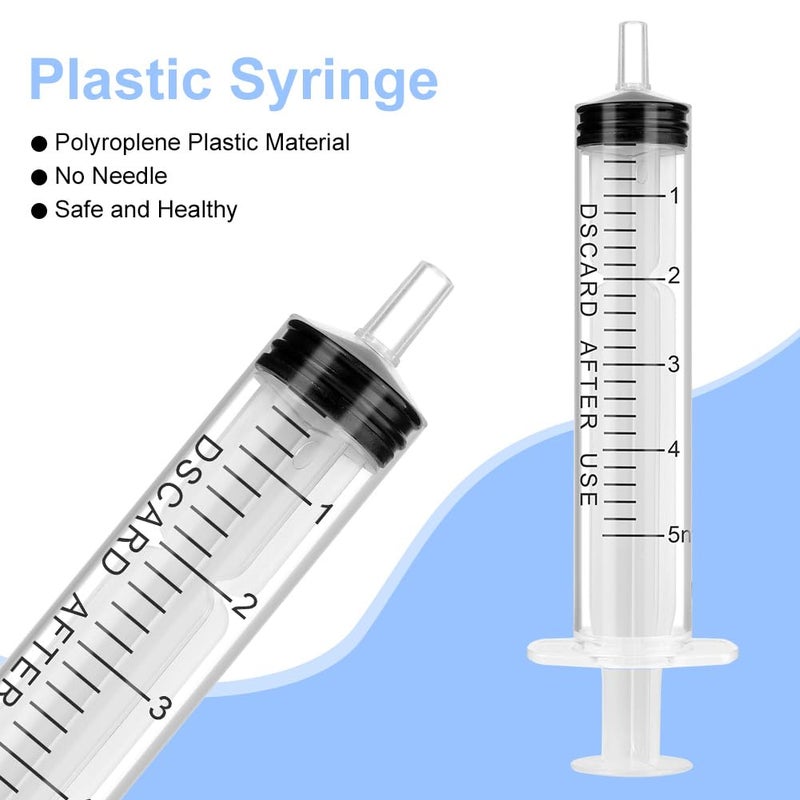 OFFCUP 10 Packs Plastic Syringes, 5 ml Syringe for Liquid Ndividually Sealed Syringes Without Needles for Oral Syringe Baby Medicine Syringe Colostrum Collector Syringes Pet Feeding Needle - Image 4