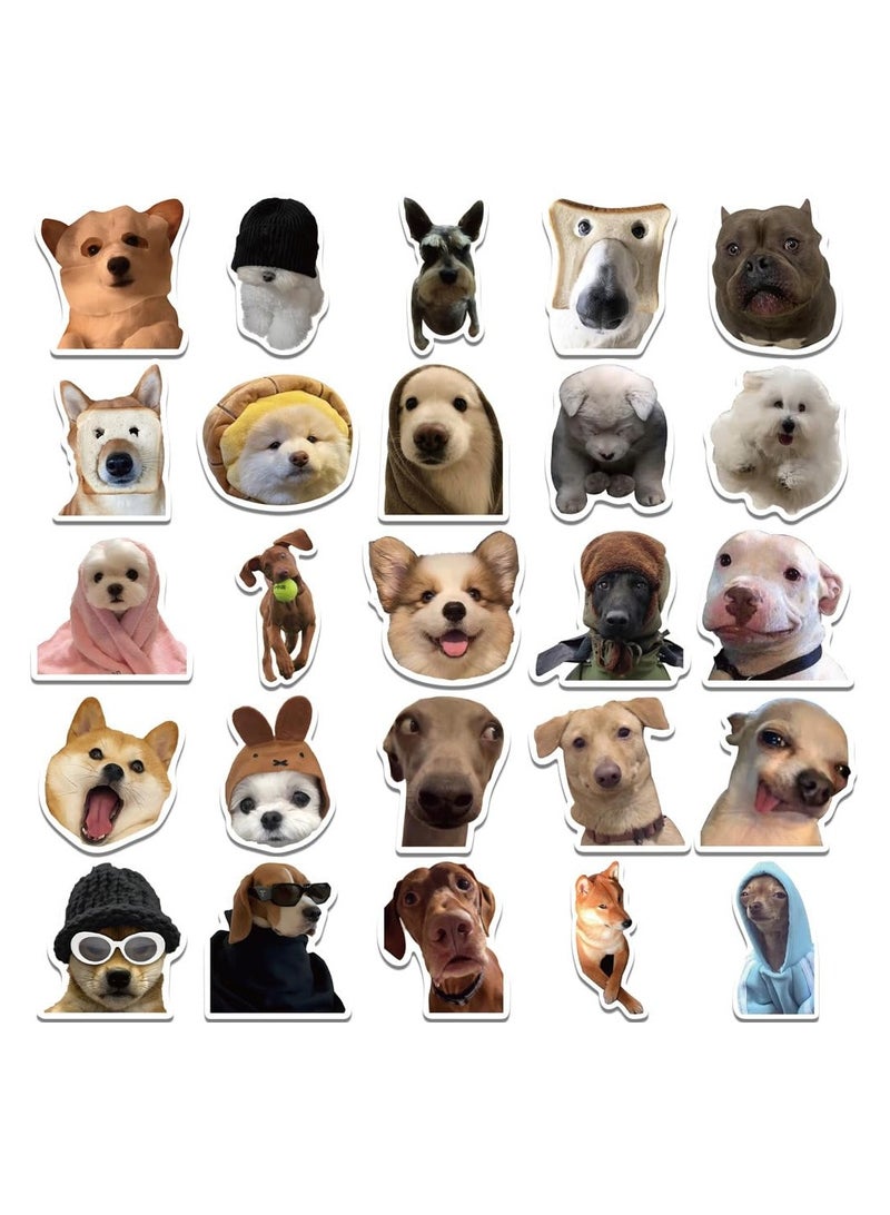 SYOSI 50Pcs Funny Dog Meme Stickers, Cute Puppy Decals, Waterproof Vinyl Pet Stickers Pack for Laptop, Water Bottle, Luggage, Skateboard, Car Bumper, Party Supplies Decor, Durable & Fade-Resistant - Image 3