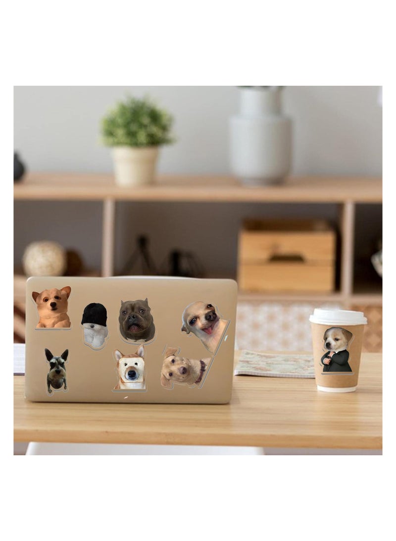 SYOSI 50Pcs Funny Dog Meme Stickers, Cute Puppy Decals, Waterproof Vinyl Pet Stickers Pack for Laptop, Water Bottle, Luggage, Skateboard, Car Bumper, Party Supplies Decor, Durable & Fade-Resistant - Image 4