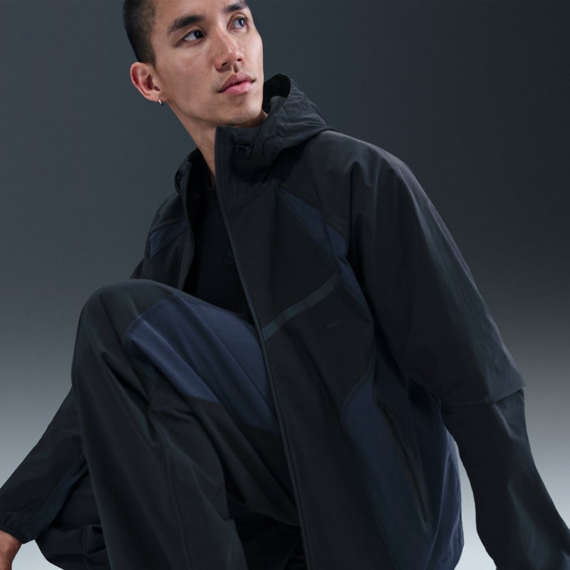 Nike Tech Woven Color-Block Loose Jacket 'Black Obsidian' - Image 2