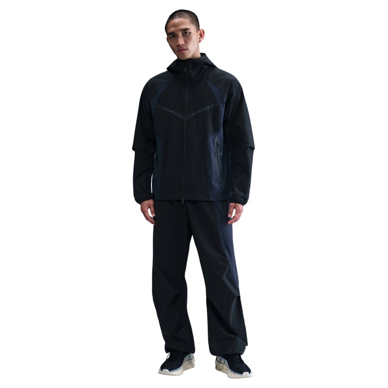 Nike Tech Woven Color-Block Loose Jacket 'Black Obsidian' - Image 4