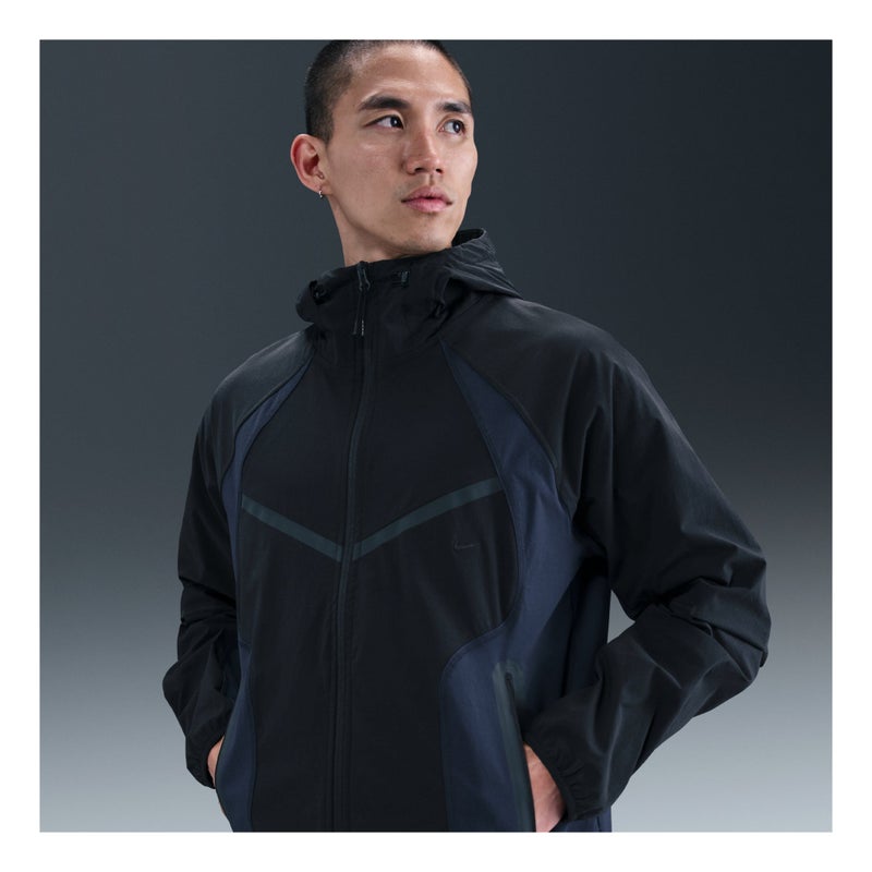 Nike Tech Woven Color-Block Loose Jacket 'Black Obsidian' - Image 1