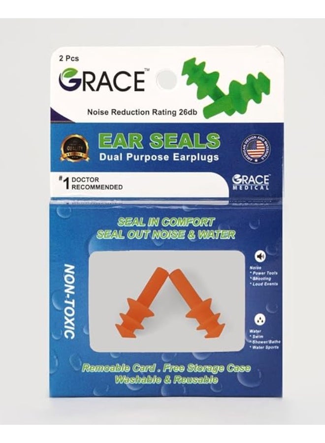 Grace Ear Seals Dual Purpose Earplugs 2pcs - Multi Color