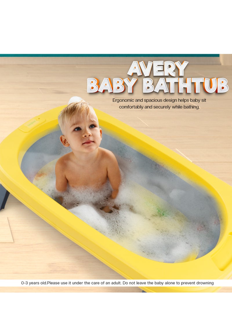 BAYBEE Baybee Avery Foldable Baby Bath Tub for Kids, Baby Bath Seat with Soft Cushion & Drainer, Kids Bathtub for Baby with Non-Slip Base, Kids baby bath tub for 0 to 2 years Old  - Image 2