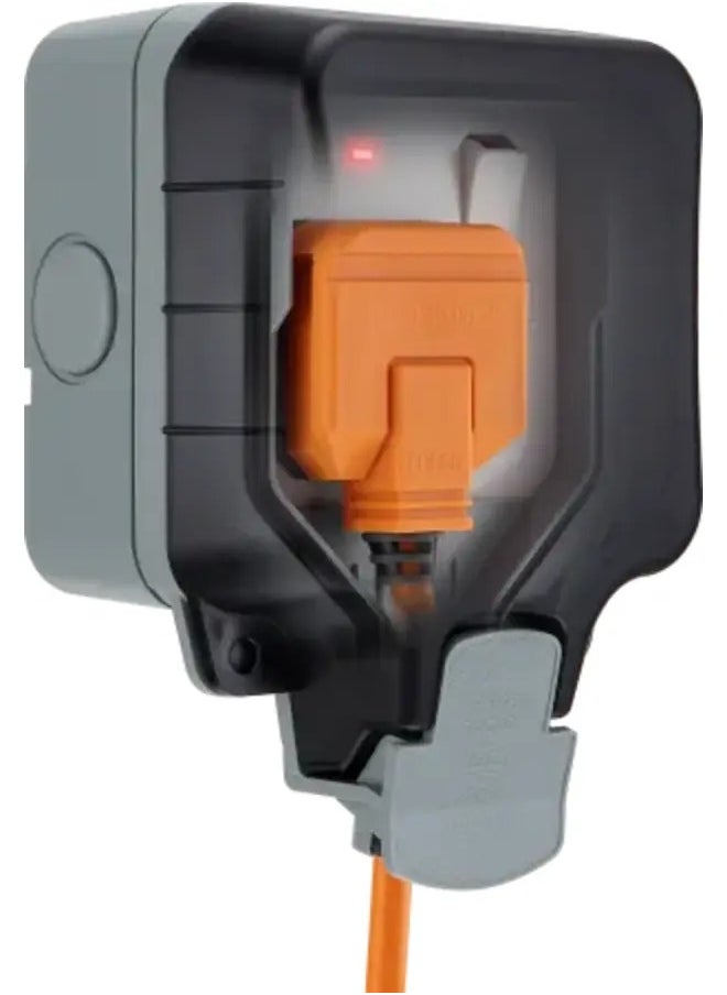 BG Electrical British General Weatherproof IP66 Protection Single switched surface socket 