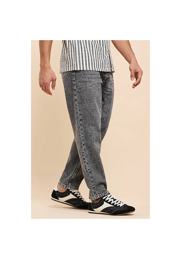 R&b  Washed Relaxed Fit Jeans with Button Closure for Men | Best Price UAE