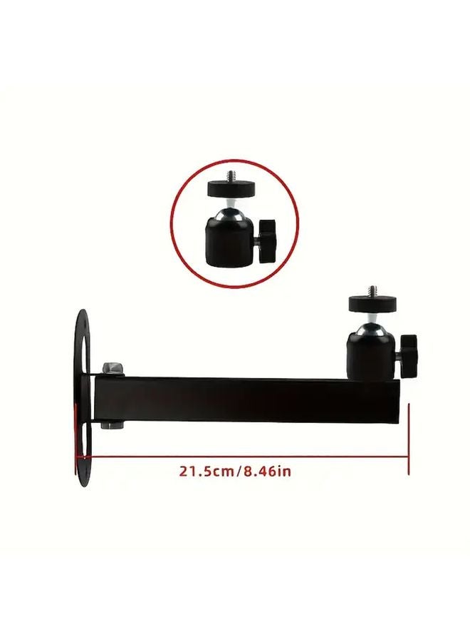 Single Arm Black Wall Mounted Projector Bracket Foldable Arm Heavy Duty Carbon Steel - Image 3