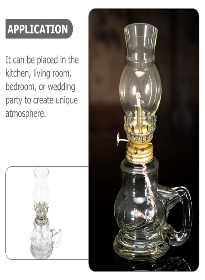 آرتي بيتر مصباح كيروسين عتيق الطراز من ARTIBETTER بفتيلة طولها 15 سم، مصباح زيت عتيق لتزيين المنزل وحفلات الزفاف والإضاءة المحيطة - Image 5