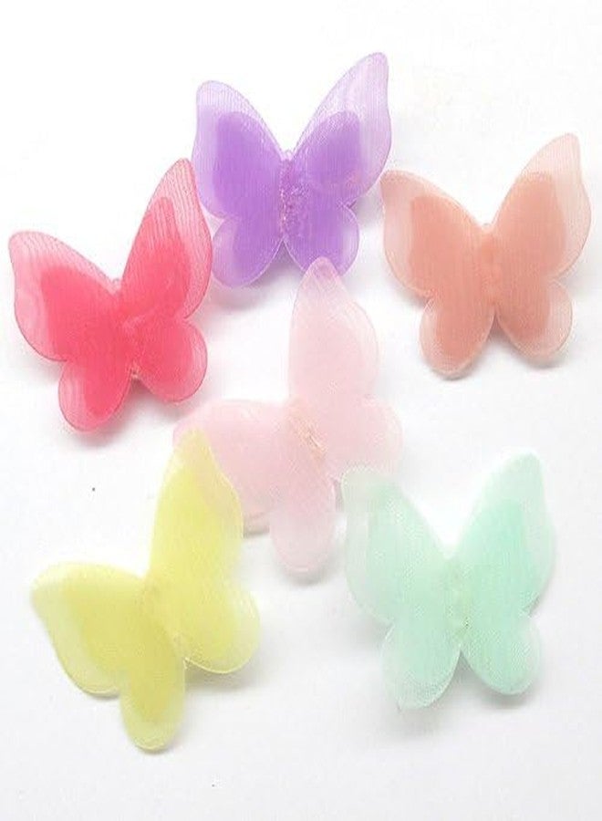 Dandan DIY 30pcs Organza Ribbon Flowers Bows Butterfly Pearl Appliques Wedding Decor (Multi-Color - Image 3