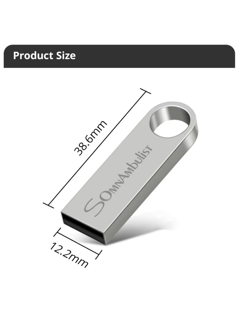 Generic SomnAmbulist 32GB Flash Drive for storing data, videos, and photos, USB storage memory with a capacity of 32 gigabytes, portable storage disk, USB flash drive, compatible with many computers, 32GB U  - Image 2