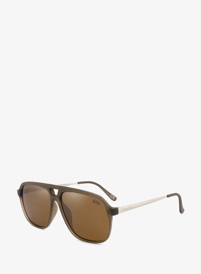 Lee Cooper Polarized Sunglasses Light Brown Frame Brown Mirror Lens 60mm  - LC1001C02