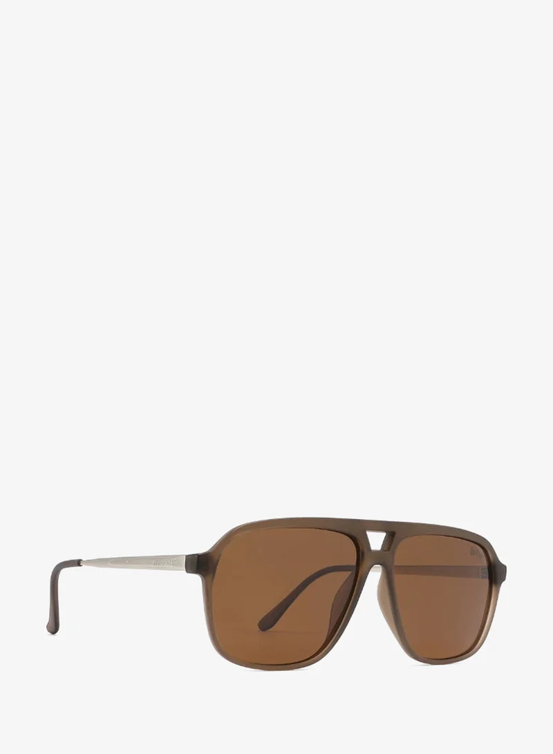 Lee Cooper Polarized Sunglasses Light Brown Frame Brown Mirror Lens 60mm  - LC1001C02