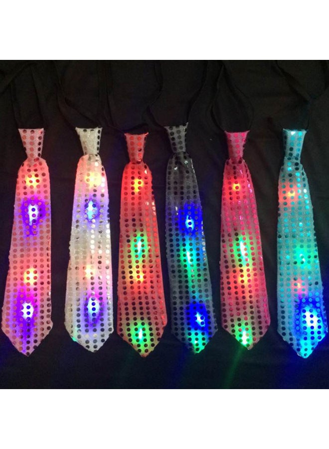 Loquat Luminous Led Sequins Flash Bow Tie Tie Clip Stage Performance Bar Wedding Festival Supplies-Color:Glowing Bow Tie - Image 3