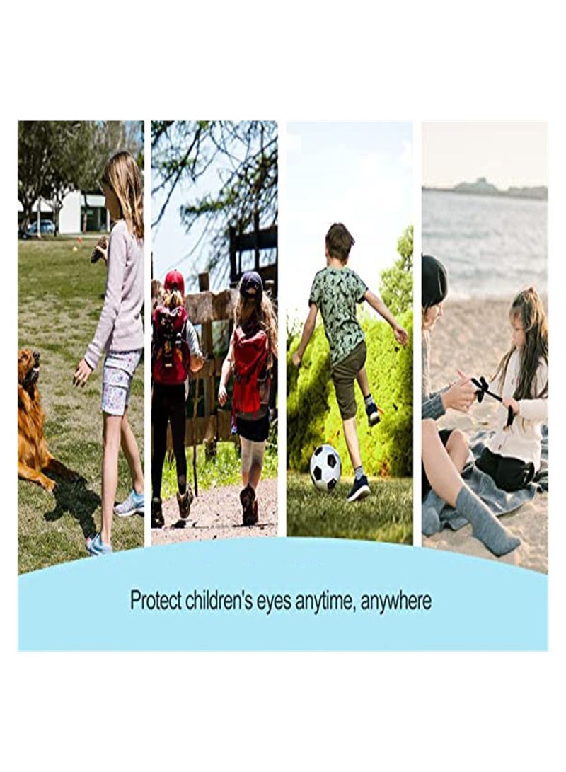 Y&D Kids Sunglasses Rubber Flexible Frame Sunglasses Toddler Eyewears Polarized Neon For Boys Girls Of 3-10 Years Old Birthday Party Beach Pool Supplies(Blue) - Image 5