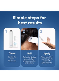 Man Matters Man Matters 2-In-1 Derma Roller For Hair & Beard | 540 Micro 0.5mm Titanium Alloy Needles | Replaceable Head | Stimulates Hair Follicles | Provides Hair & Beard Growth | Safe & Easy To Use  - Image 5