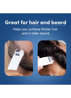 Man Matters Man Matters 2-In-1 Derma Roller For Hair & Beard | 540 Micro 0.5mm Titanium Alloy Needles | Replaceable Head | Stimulates Hair Follicles | Provides Hair & Beard Growth | Safe & Easy To Use  - Image 3