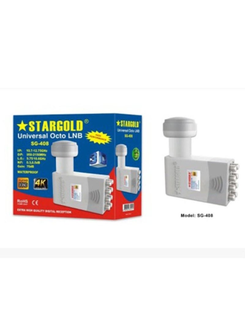 Stargold Universal Octo LNB SG-408 for Full HD 1080p and Ultra HD 4K Digital Reception  - Image 2