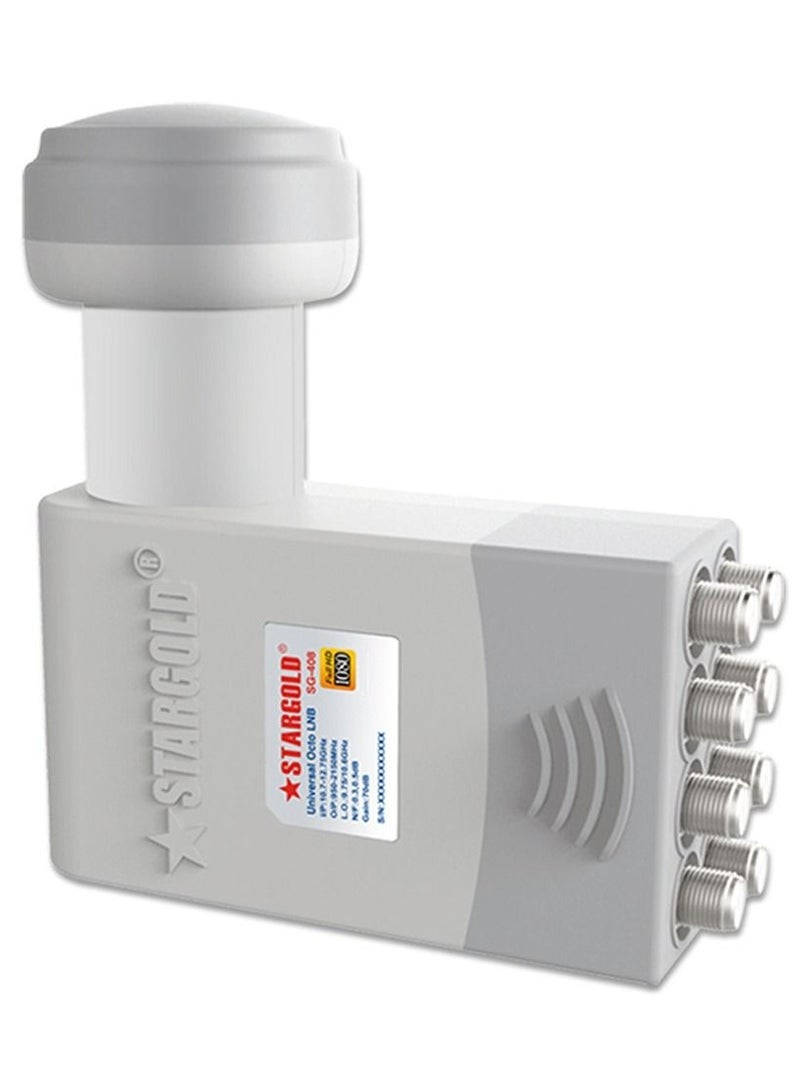 Stargold Universal Octo LNB SG-408 for Full HD 1080p and Ultra HD 4K Digital Reception  - Image 1