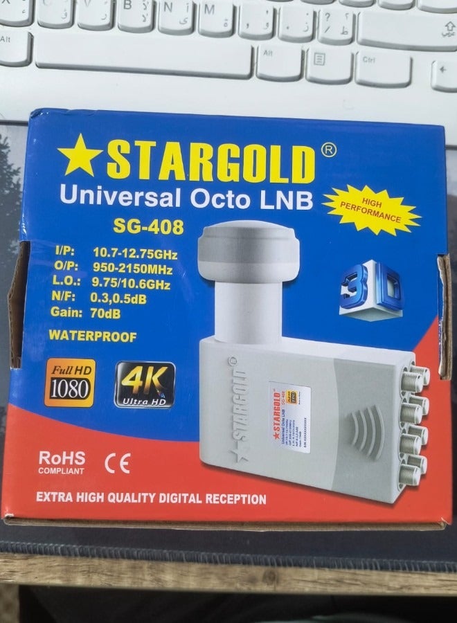 Stargold Universal Octo LNB SG-408 for Full HD 1080p and Ultra HD 4K Digital Reception  - Image 3