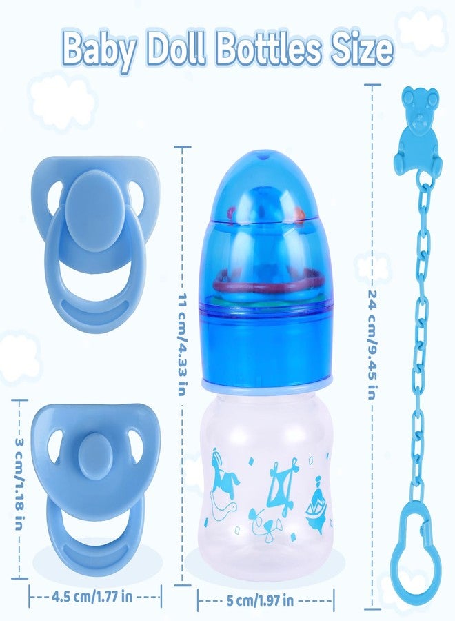 BABESIDE Baby Doll Bottles with Disappearing Milk and Juice Magic Bottles, Magnetic Pacifiers and Pacifier Clips Chain for Reborn Baby Dolls Girls & Boys, 8 Pcs Baby Doll Accessories Set - Image 2