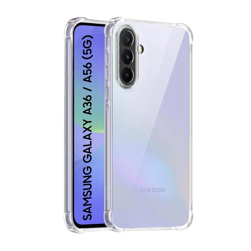 Cedo Samsung Galaxy A36 / A56 (5G) Bumper Case | Soft Jel Flexible Thin Full Protection Shock Proof Clear TPU Back Case Cover for Samsung Galaxy A36 / A56 (5G) (Transparent) - Image 1