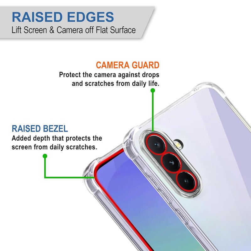 Cedo Samsung Galaxy A36 / A56 (5G) Bumper Case | Soft Jel Flexible Thin Full Protection Shock Proof Clear TPU Back Case Cover for Samsung Galaxy A36 / A56 (5G) (Transparent) - Image 2