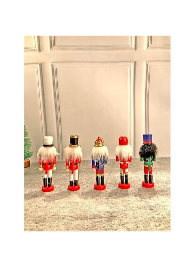 5 قطع - زينة شجرة عيد الميلاد الخشبية - Image 4