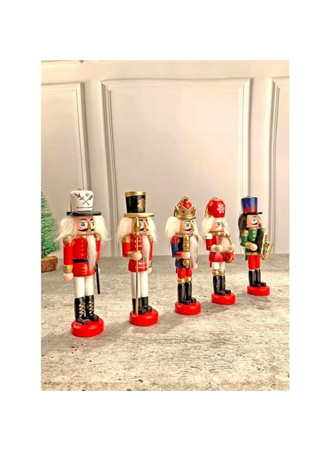 5 قطع - زينة شجرة عيد الميلاد الخشبية - Image 3