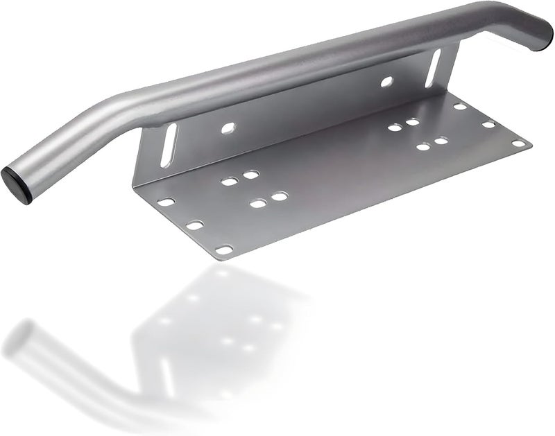 Jtron Universal License Plate Bumper Frame for Off Road Jeep LED Work Light Bar Mounting Bracket - Silver - Image 1
