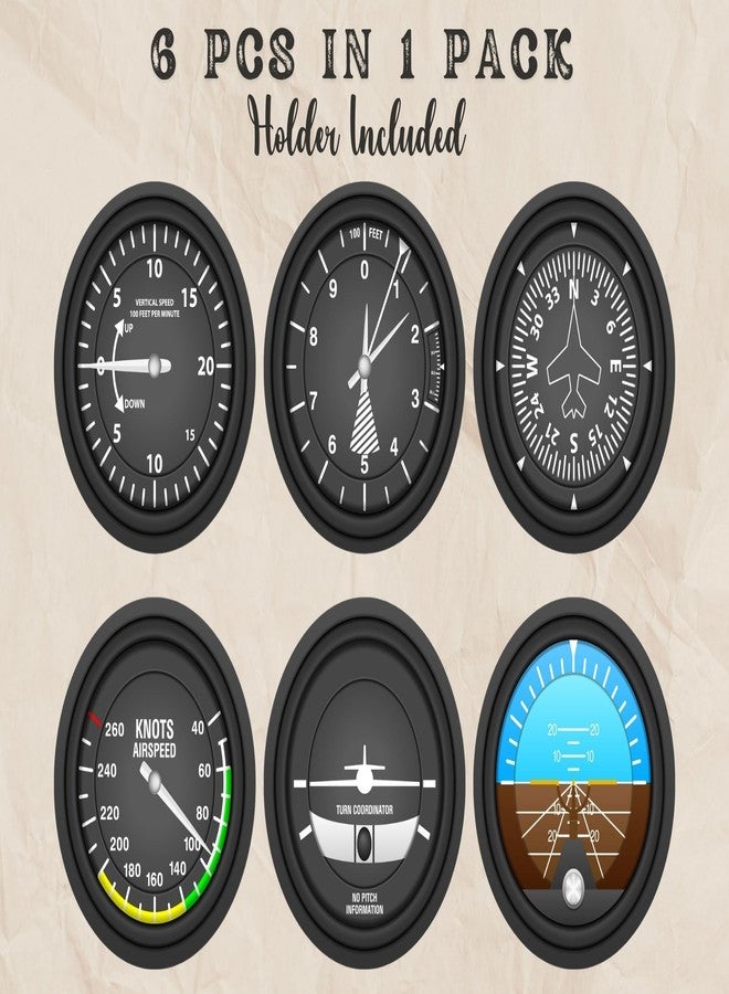 Onebttl Pilot Gifts for Men Dad Grandpa Pilots Aviation Lovers, Aviation Gifts Ceramic Coaster, Set of 6 with Gift Box & Cork Base, Plane Gift for Christian, Father's Day, Christmas, Birthday - Image 3