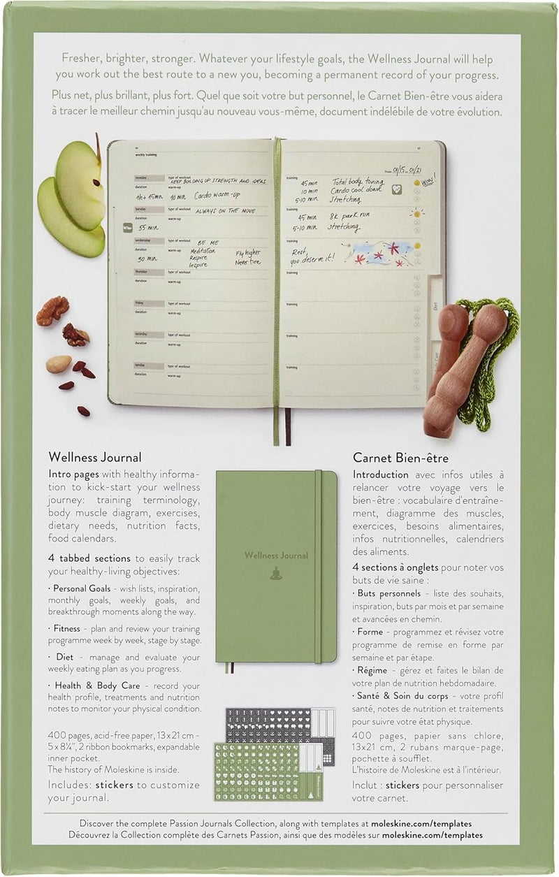 Moleskine 13 x 21 cm Wellness Journal, Theme Notebook with Hardcover - Image 2