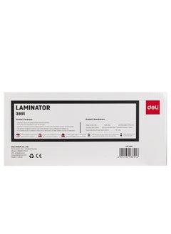 Deli Deli E3891 A4 Laminator, Laminating Machine, 300mm/min Laminate Speed,  Laminating Range(mic) 80-200, ABS  Material Cover.  - Image 5