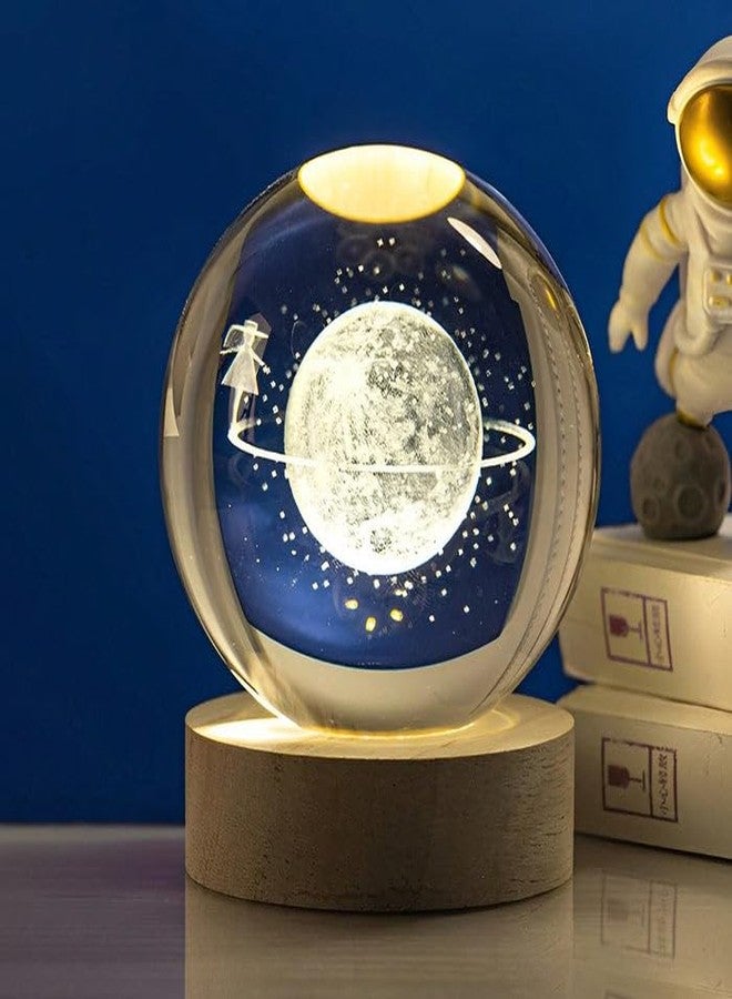 LOOPLEX Astronaut Ball Night Light with Resin Base Decorative for Living Room Decor (1 Pc) - Image 1