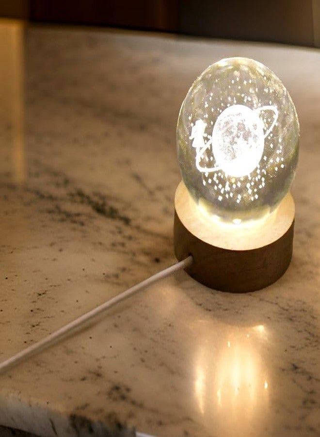 LOOPLEX Astronaut Ball Night Light with Resin Base Decorative for Living Room Decor (1 Pc) - Image 5
