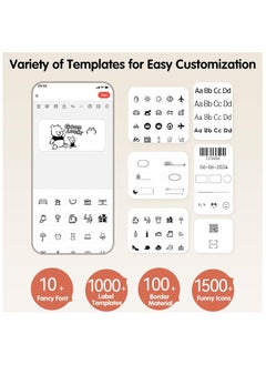 General Mini Label Maker, Bluetooth Label Maker with Tape, Waterproof Labels with Multiple Templates, Label Maker for Organisational Offices Homeschools  - Image 3